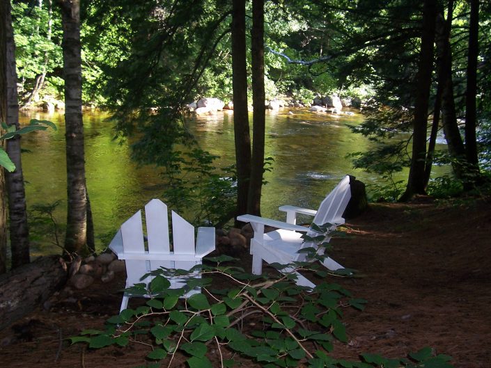 Relax by the Saco River in backyard
