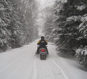 Snowmobile in White Mountain National Forest