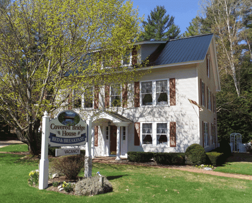 Covered Bridge House in Spring